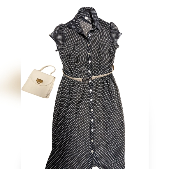 Vintage sheer Polka Dot maxi dress - Picture 2 of 10